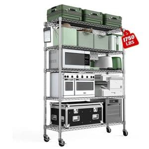 5 Tier Wire Shelving Cart - slws10188