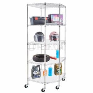 5 Tier Pentagon Wire Shelving Garage Rack - slws10190