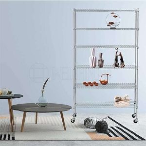 6 Tiers Stainless Steel Wire Shelving - slws10306