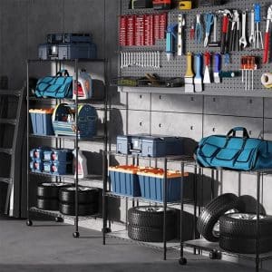 5 Tier Wire Shelving Cart - slws10195